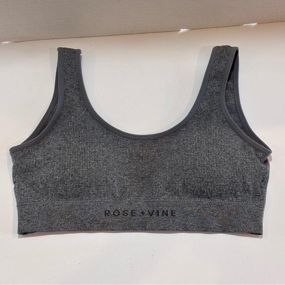 EUC Rose & VINE Gray Women's Bralette/Sports-bra  Size XS/S